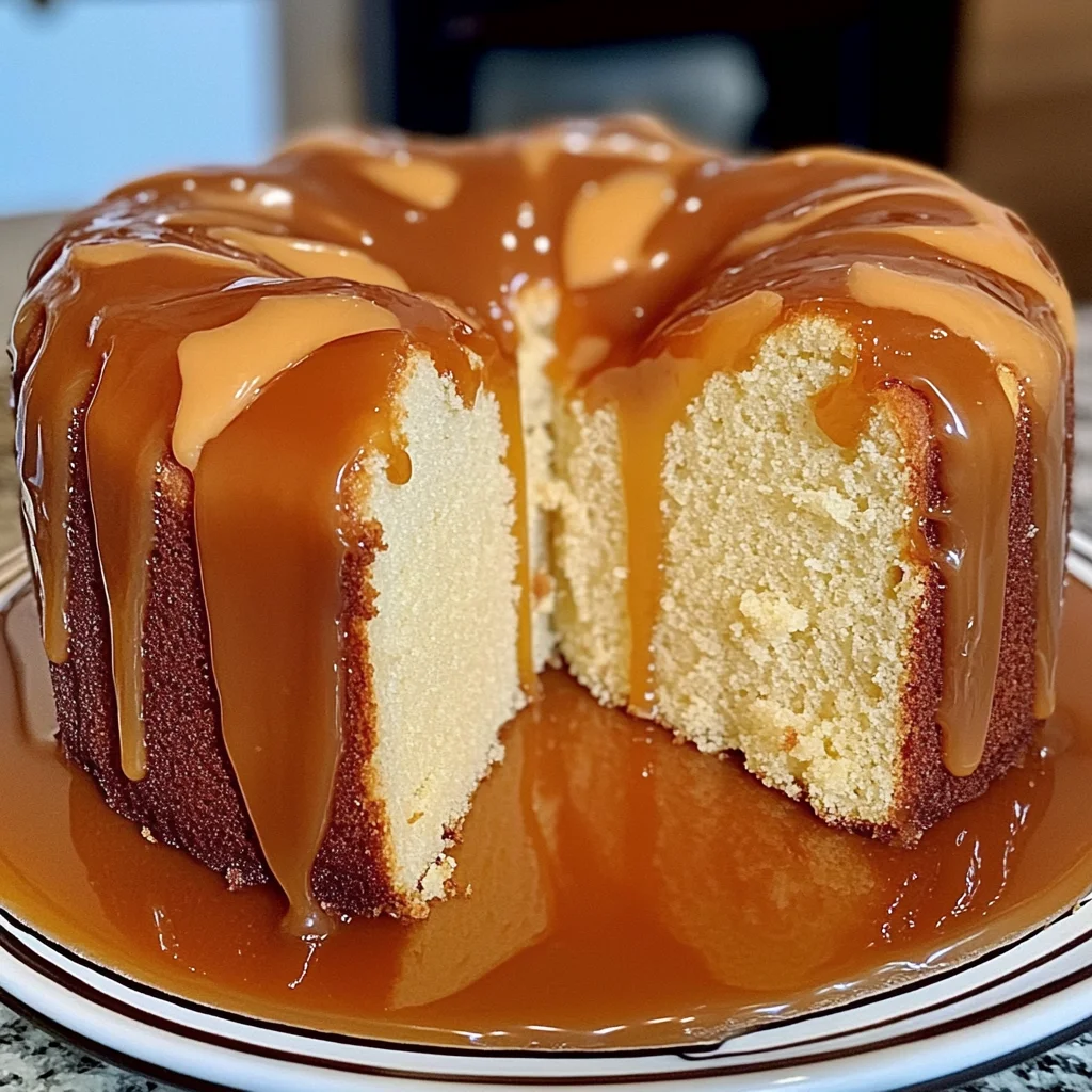Caramel Cream Cheese Pound Cake