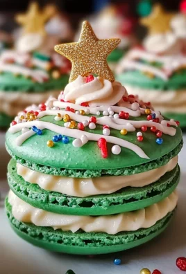Christmas Tree Cake Macarons