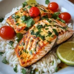 Coconut Lime Salmon with Jasmine Rice