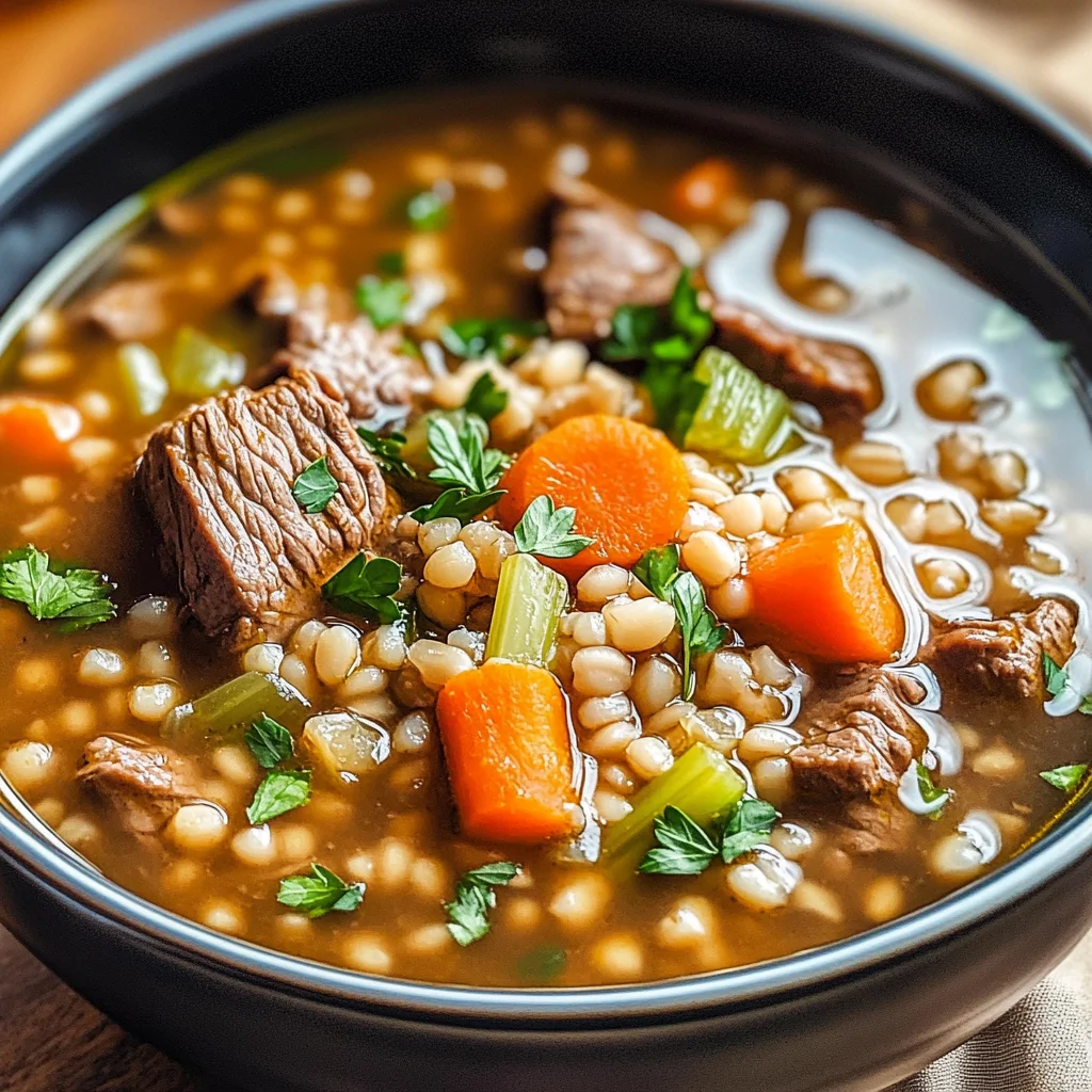 Cozy Beef and Barley Soup