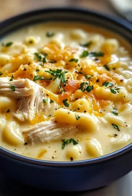 Creamy Chicken Macaroni Cheese Soup