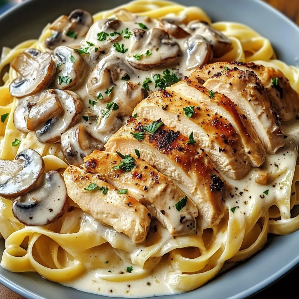 Creamy Chicken & Mushroom Tagliatelle Recipe