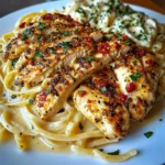 Creamy Mozzarella Chicken Linguine with Cajun Garlic Butter