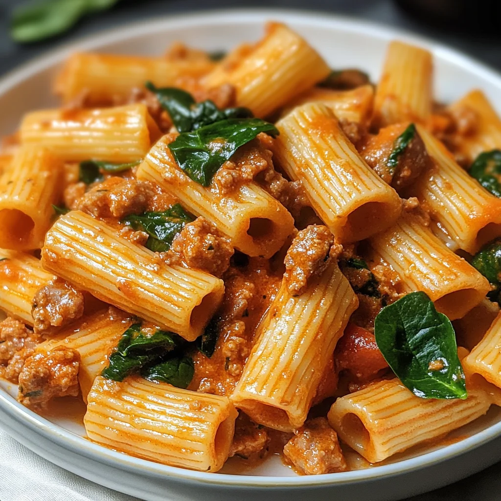 Creamy Sausage Rigatoni