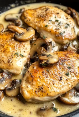 Creamy White apple vinegar Mushroom Chicken
