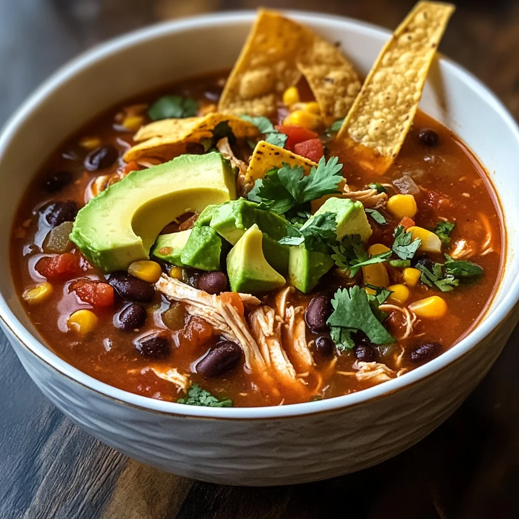 Crockpot Chicken Tortilla Soup