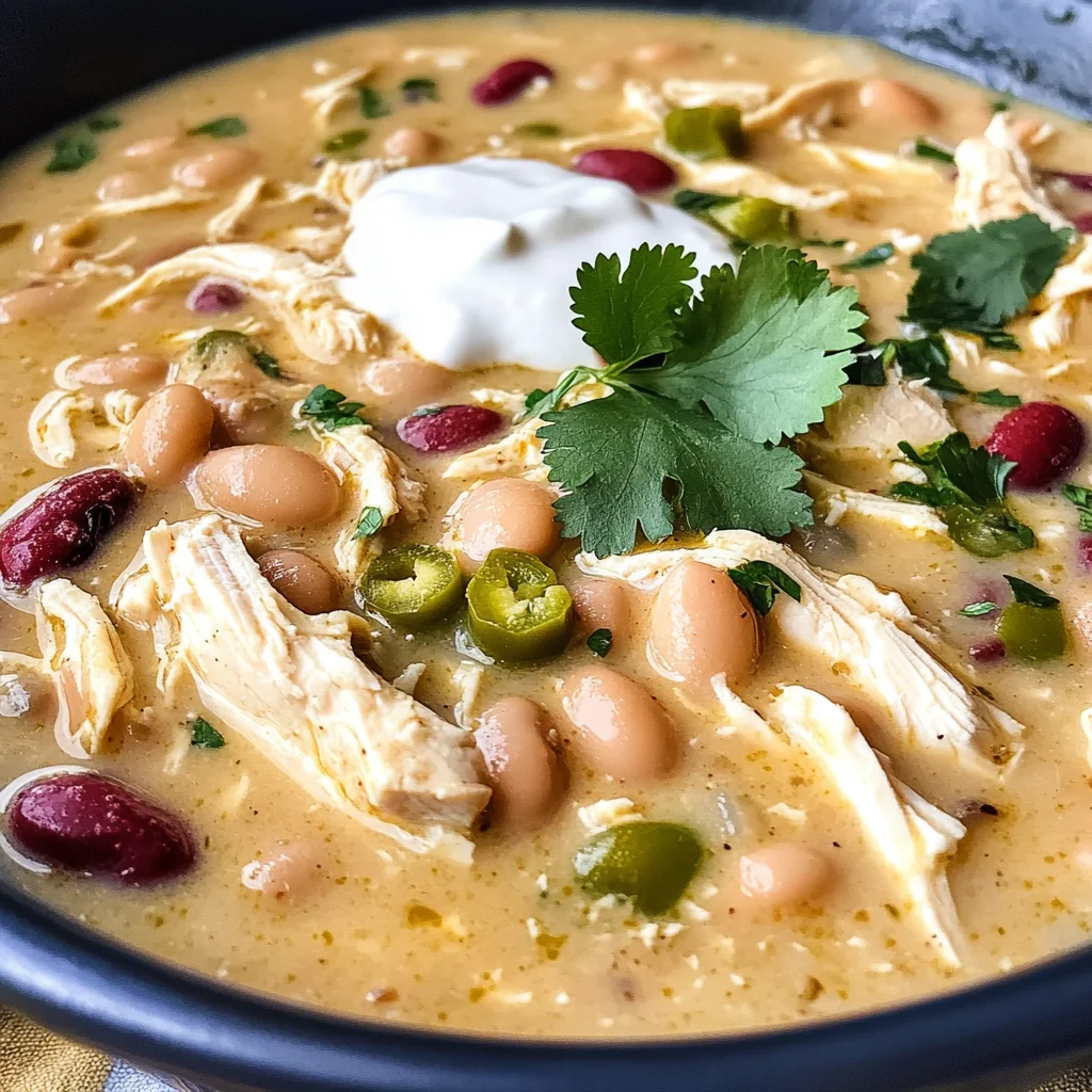 Crockpot Creamy White Chicken Chili