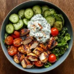Greek Chicken Power Bowl with Tzatziki Sauce