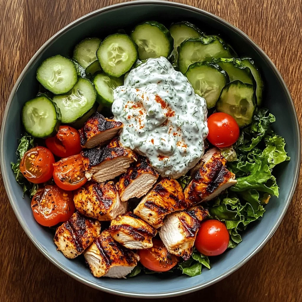Greek Chicken Power Bowl with Tzatziki Sauce