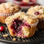 Leftover Cranberry Sauce Coffee Cake Muffins
