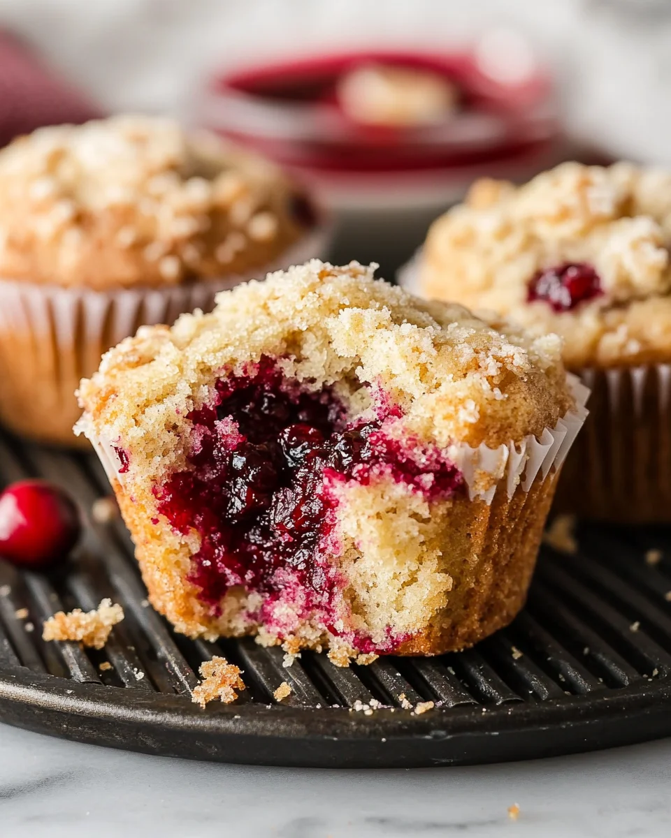 Leftover Cranberry Sauce Coffee Cake Muffins
