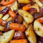 Maple Dijon Roasted Apples & Carrots