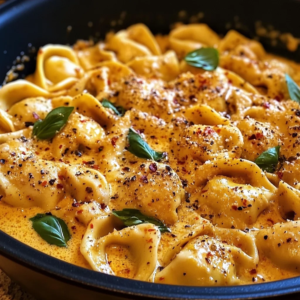One-Pot Spicy Garlic Butter Chicken Tortellini