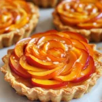 Persimmon Almond Rosette Tarts