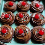 Piped Chocolate Butter Cookies