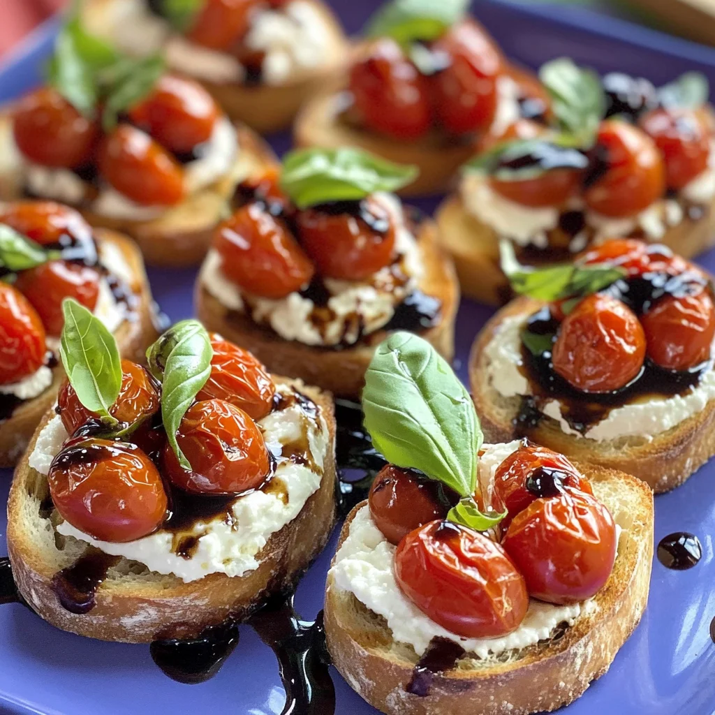 Ricotta Bruschetta with Roasted Tomatoes