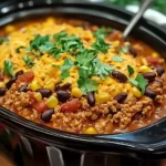 Slow Cooker Taco Casserole