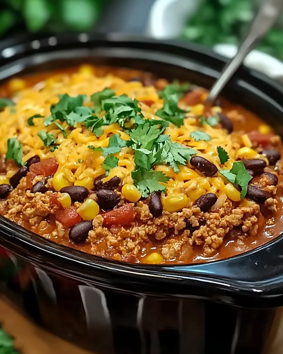 Slow Cooker Taco Casserole