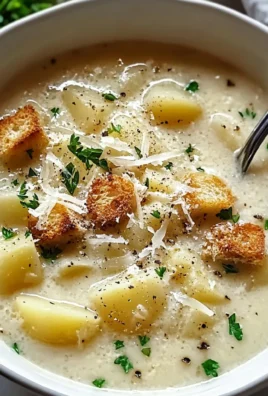Soothing Hangover Cure Garlic Potato Soup - theamazingfood