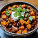 Sweet Potato & Black Bean Vegetarian Chili – Crock Pot