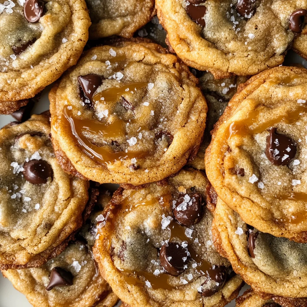 The Best Chewy Salted Caramel Chocolate Chip Cookies