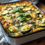 Zucchini Spinach and Feta Casserole