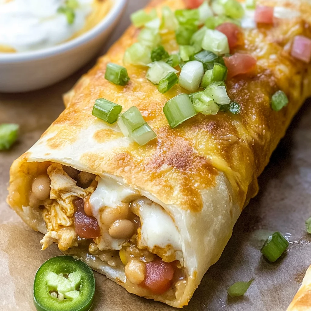 Baked Chicken Chimichanga