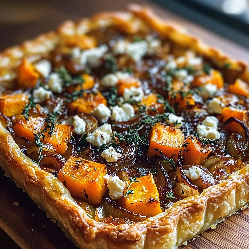 Caramelized Onion Butternut Squash Tart