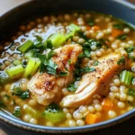 Chicken and Pearl Couscous Soup
