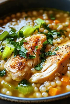 Chicken and Pearl Couscous Soup