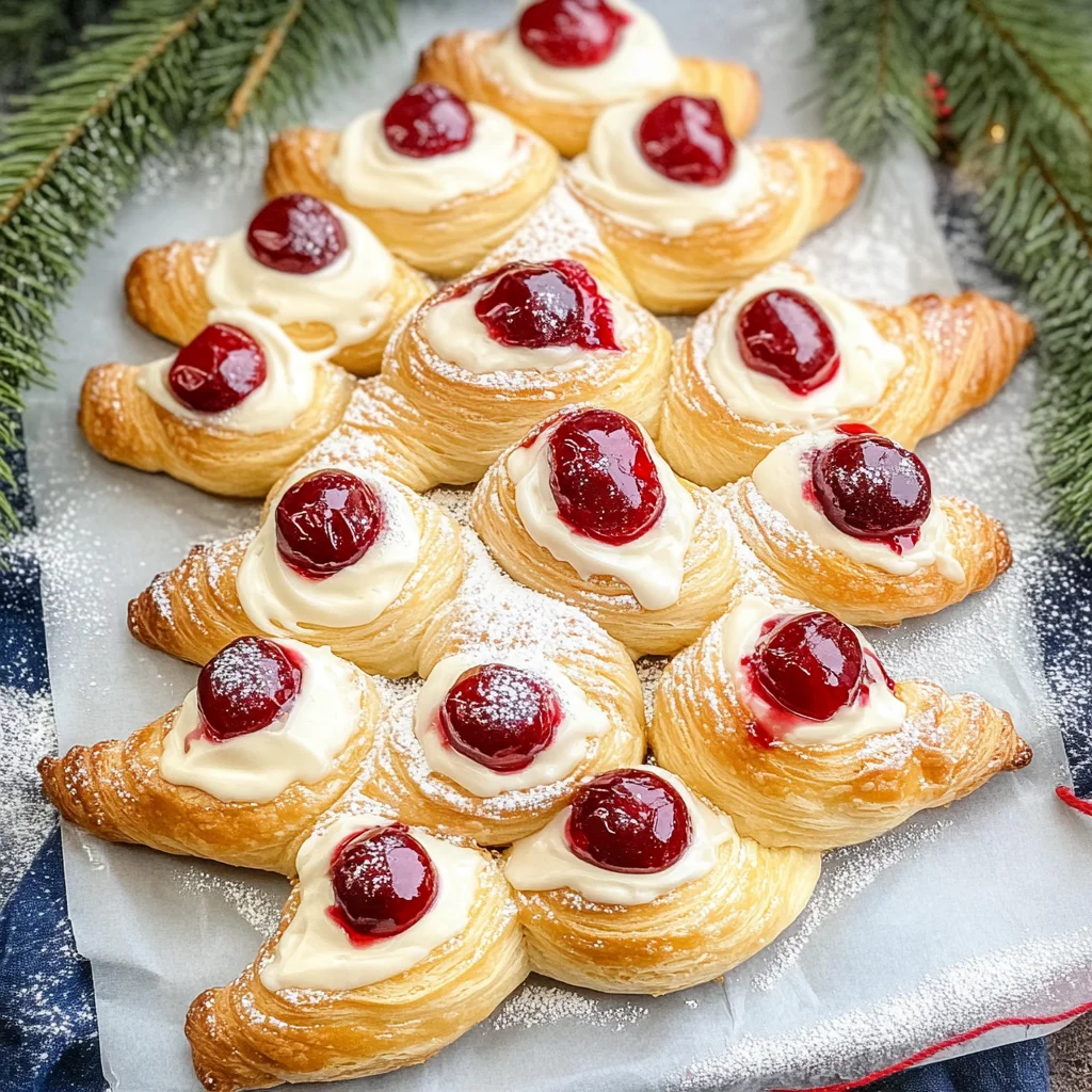 Christmas Tree Cream Cheese Danish