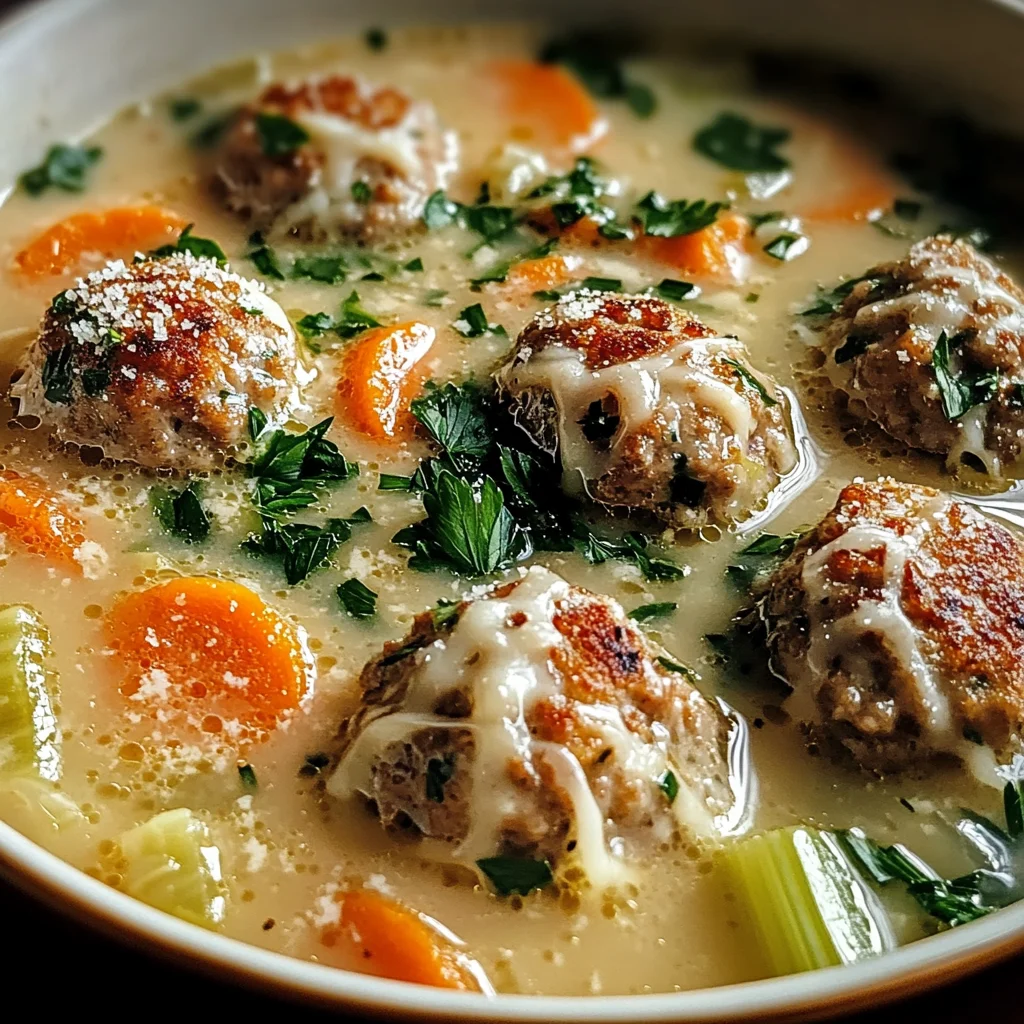 Creamy Italian Meatball Soup Recipe