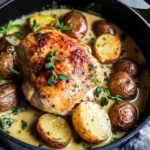 Creamy Lemon and Herb Pot Roasted Chicken