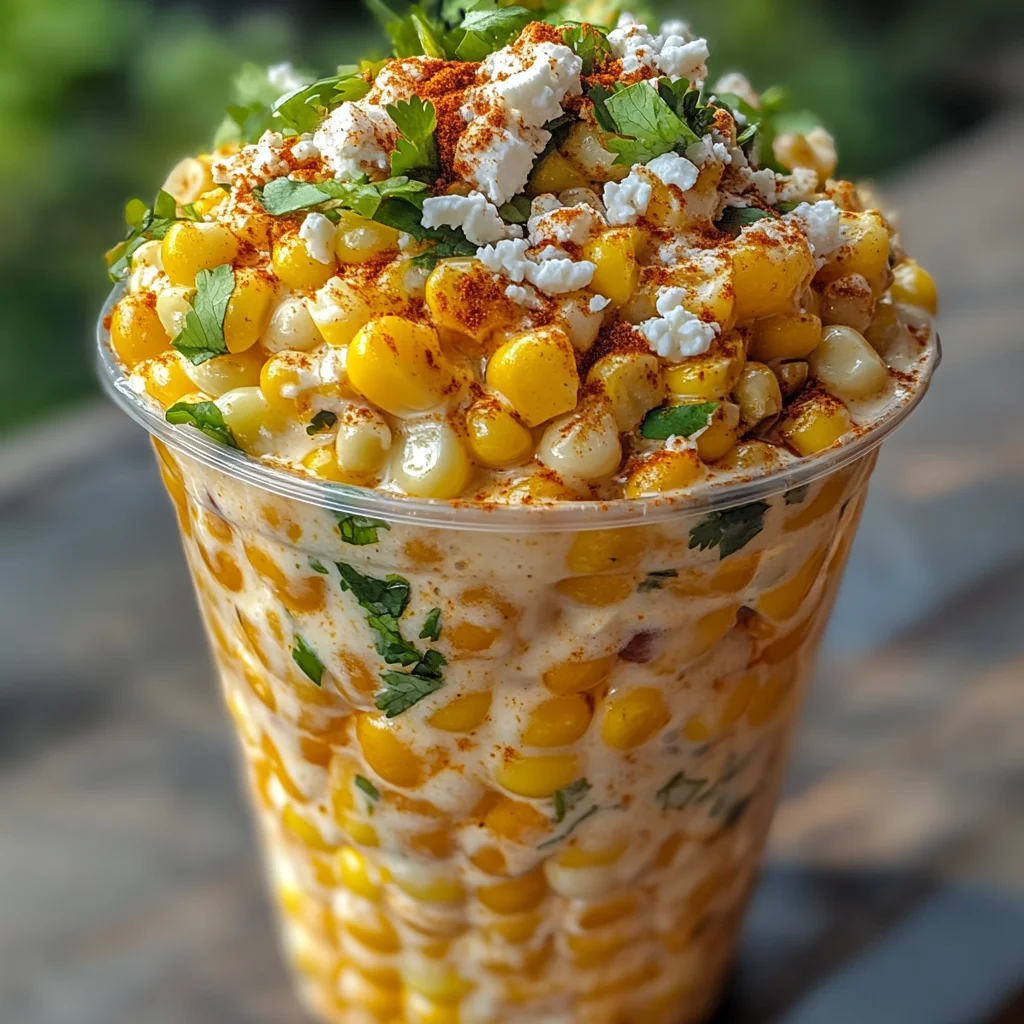 Creamy Mexican Street Corn in a Cup (Esquites) Delight!