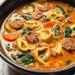 Crockpot Tortellini Soup with Sausage