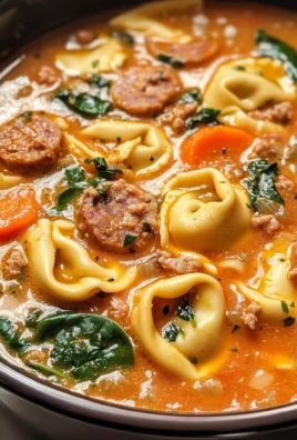Crockpot Tortellini Soup with Sausage