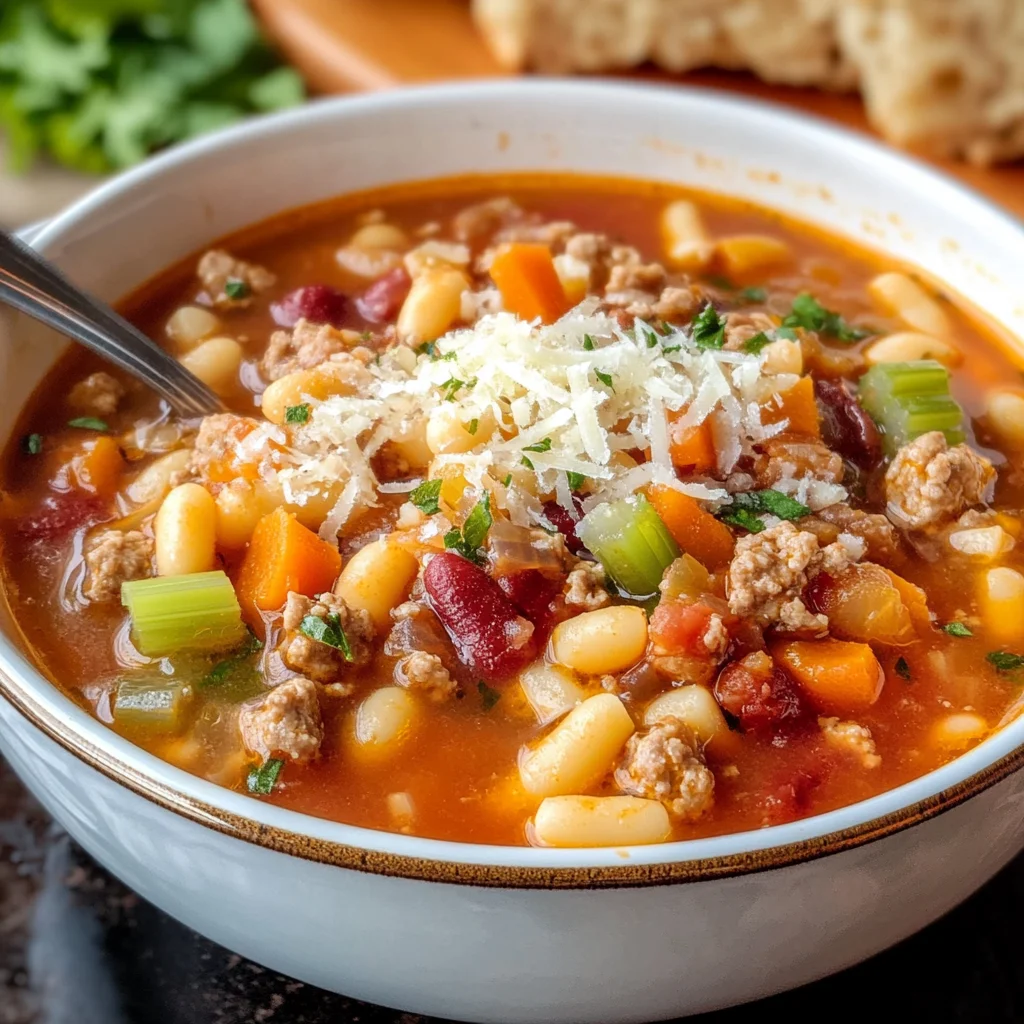 Easy Pasta Fagioli with Sausage