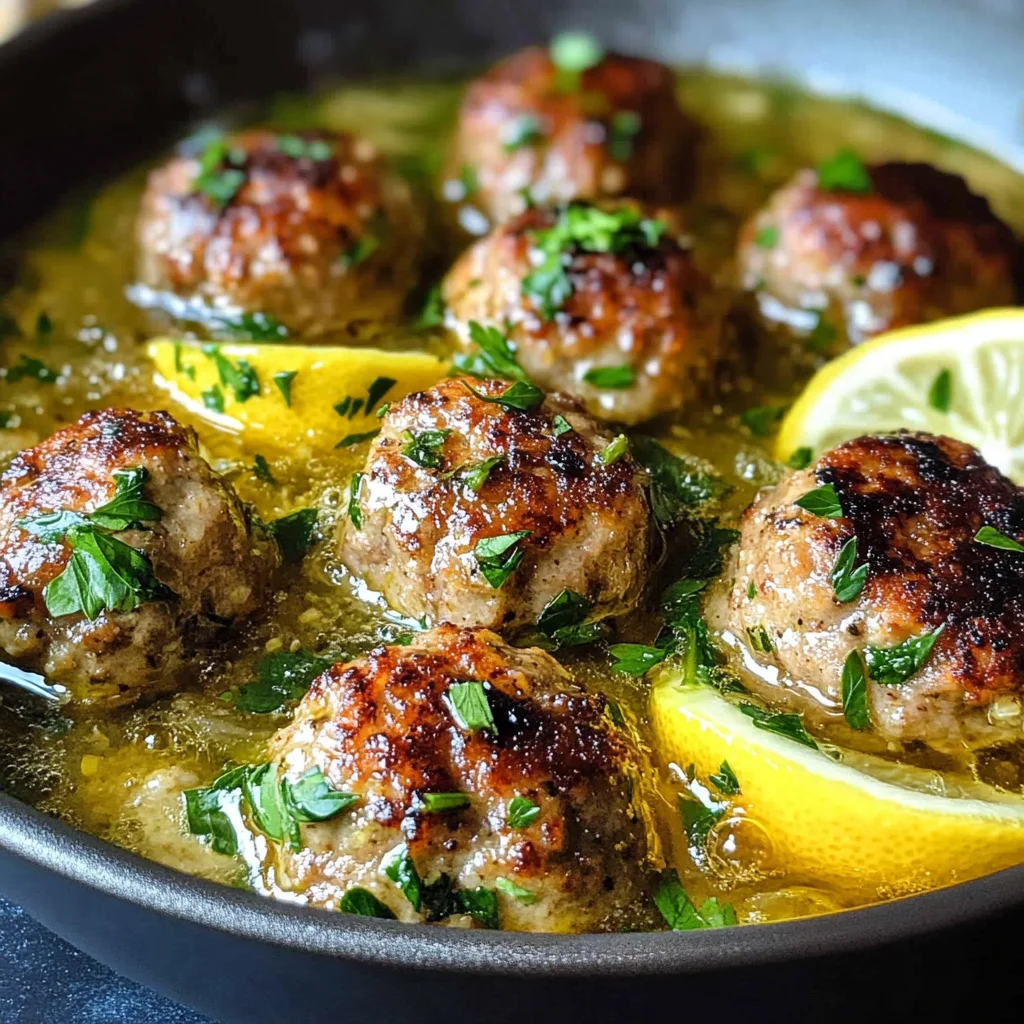 Greek Meatballs in Lemon Sauce
