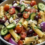 Greek Rigatoni Pasta Salad – A Fresh and Flavorful Mediterranean Delight!