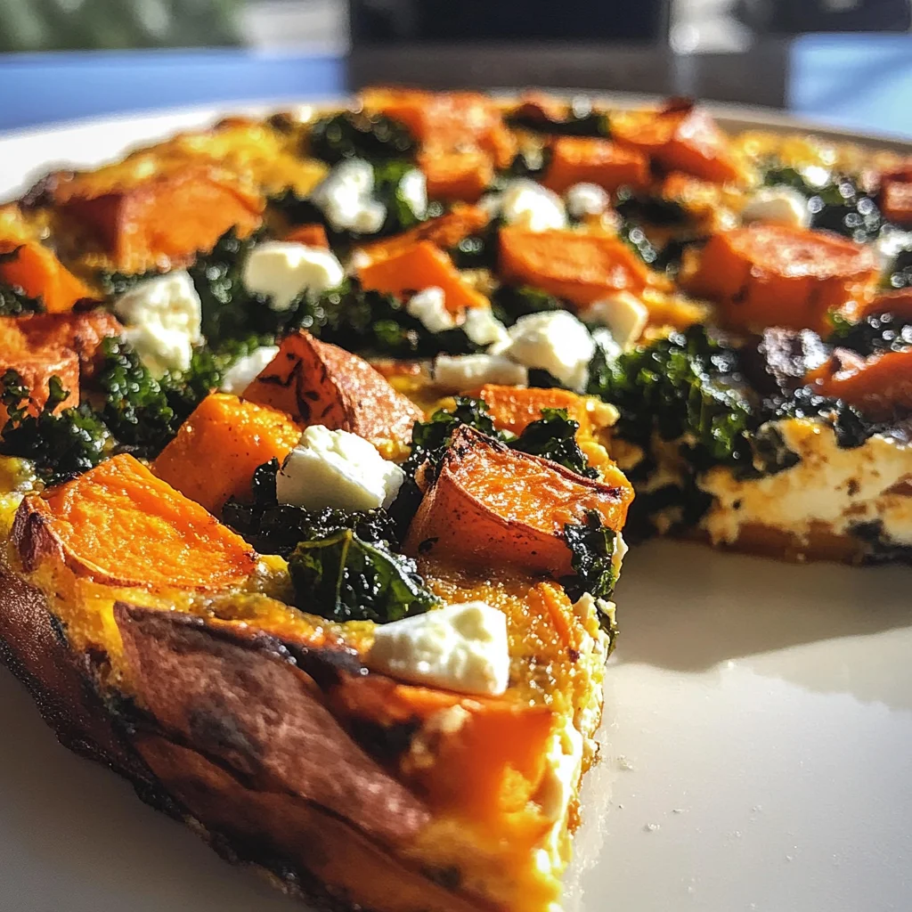 Irresistible Roasted Sweet Potato Kale Frittata Feta in 4 Easy Steps