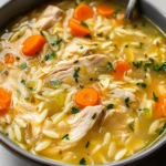 Lemon Chicken Orzo Soup