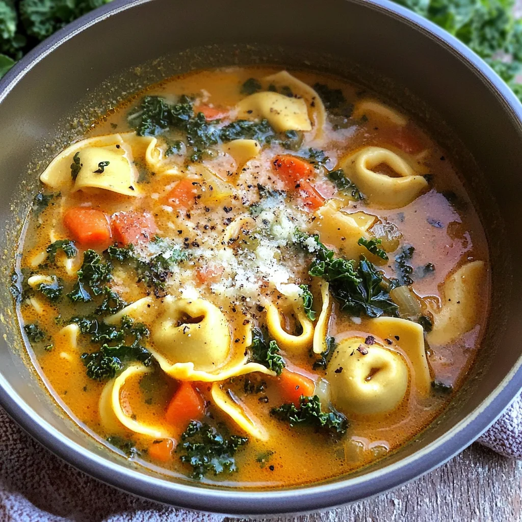 One Pot Vegetable Tortellini Soup