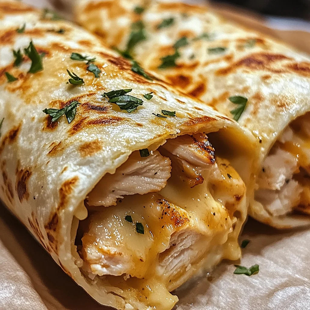 Ooey-Gooey Cheesy Garlic Chicken Wraps You’ll Love!