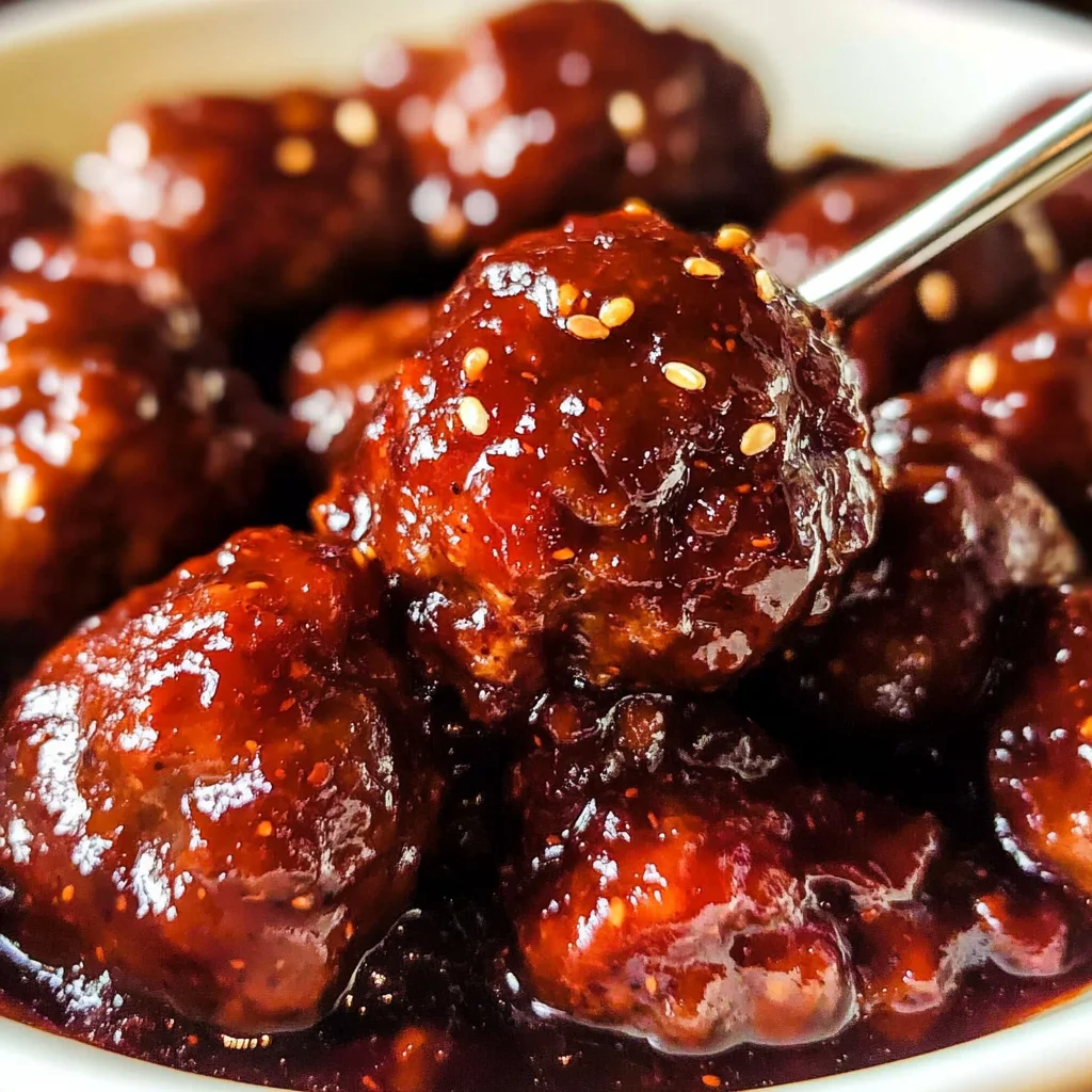 Slow Cooker Korean Meatballs