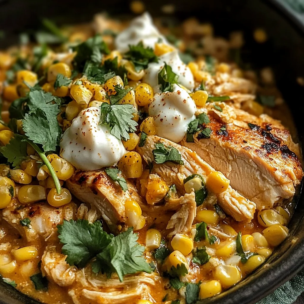 Slow Cooker Street Corn Chicken: Creamy, Zesty, and Effortless Dinner Magic