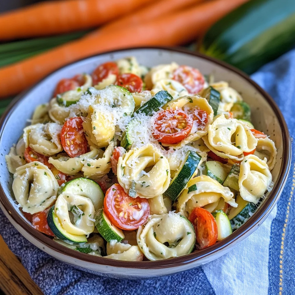 Summertime Tortellini Pasta Salad With Vegetables