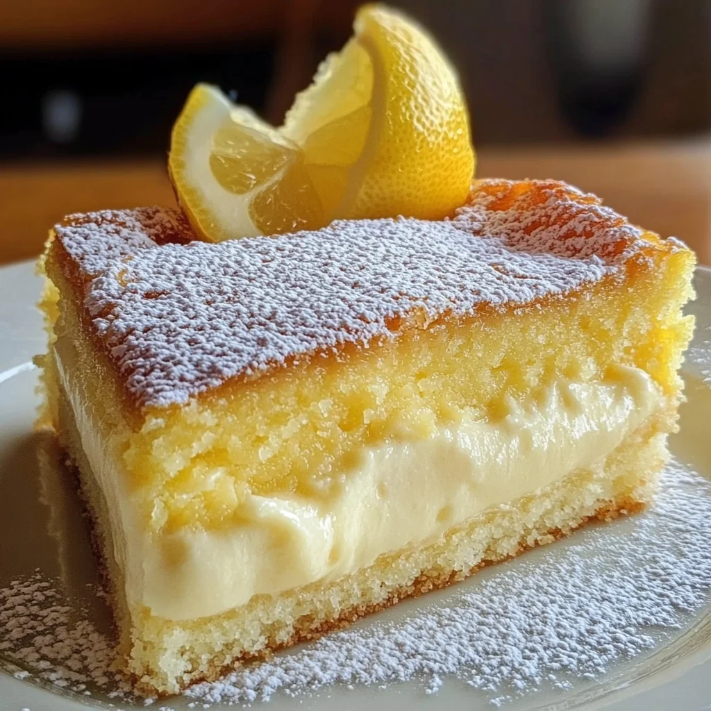 The Best Lemon Custard Cake
