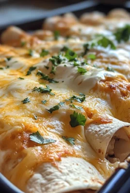 38g Protein Chicken Enchiladas with Dreamy White Sauce