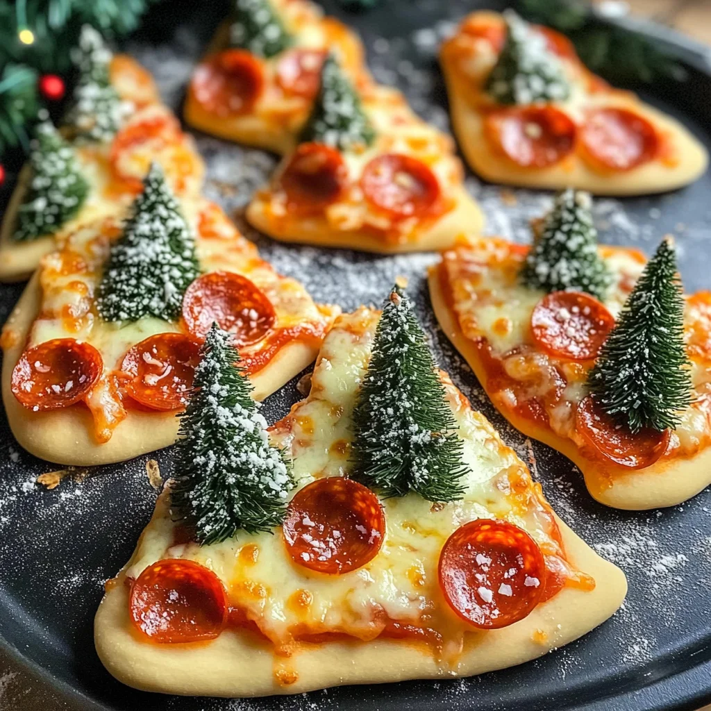 Christmas Tree Mini Pizzas