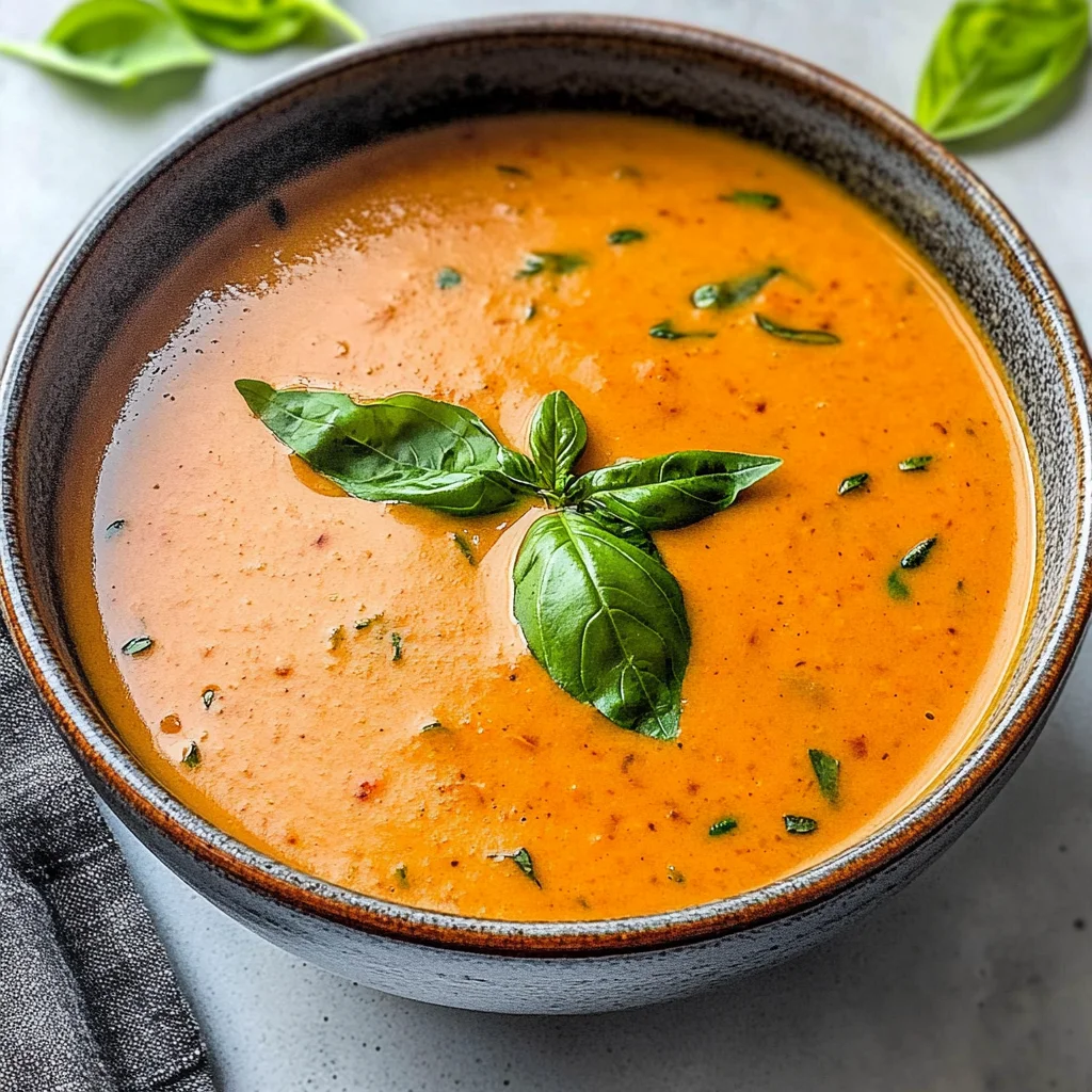Creamy Roasted Red Pepper Soup